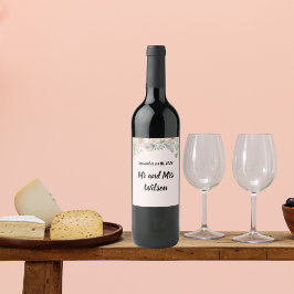 Rótulo De Garrafa De Cerveja Casamento de flor selvagem Elegante BOHO