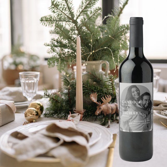 Rótulo De Garrafa De Cerveja Casamento De Fotografias Do Arco Branco E Preto Mo (Criador carregado)