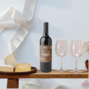 Rótulo De Garrafa De Cerveja Casamento de Fotos de Casais de Madeira Rustic