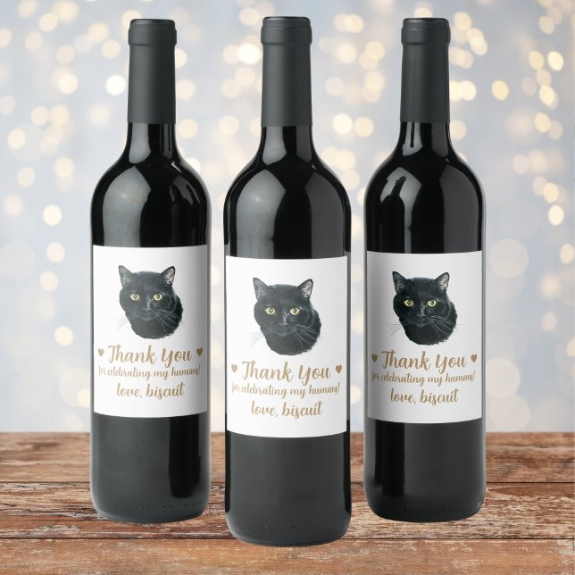 Rótulo De Garrafa De Cerveja Casamento de Gato Personalizado (Criador carregado)