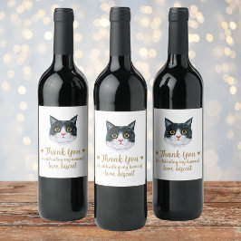 Rótulo De Garrafa De Cerveja Casamento de Gato Personalizado