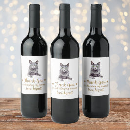 Rótulo De Garrafa De Cerveja Casamento de Gato Personalizado