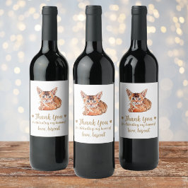 Rótulo De Garrafa De Cerveja Casamento de Gato Personalizado