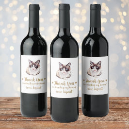 Rótulo De Garrafa De Cerveja Casamento de Gato Personalizado