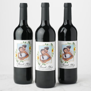 Rótulo De Garrafa De Cerveja Casamento De Girassol Eucalyptus E Girassol Agrade