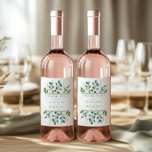 Rótulo De Garrafa De Cerveja Casamento de Greenery Botânico