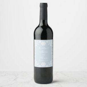 Rótulo De Garrafa De Cerveja Casamento de Inverno Mexicano Azul Gelo Branco