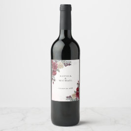 Rótulo De Garrafa De Cerveja Casamento de Inverno Rosas Congeladas 