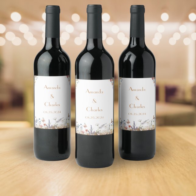 Rótulo De Garrafa De Cerveja Casamento de Jardim de Borboleta Dourada rosa (Criador carregado)