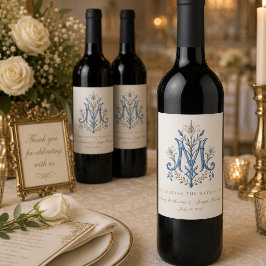 Rótulo De Garrafa De Cerveja Casamento de Maria Monograma Católica Bênção Casam
