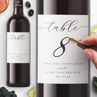 Rótulo De Garrafa De Cerveja Casamento de Número de Tabela de Vazio de Script E