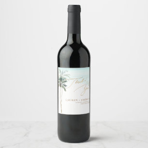 Rótulo De Garrafa De Cerveja Casamento de Paraíso Tropical ArtsApp Chic