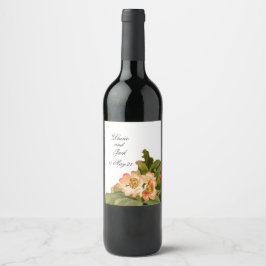 Rótulo De Garrafa De Cerveja Casamento de Pedras de Aquarela de Flor de Maçã