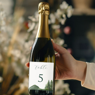 Rótulo De Garrafa De Cerveja Casamento de Pinheiros da Floresta Russa da Flores