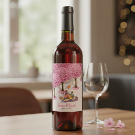 Rótulo De Garrafa De Cerveja Casamento de Piquenique Personalizado com Flor de