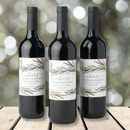 Rótulo De Garrafa De Cerveja Casamento de Simples Cores de Água Personalizadas