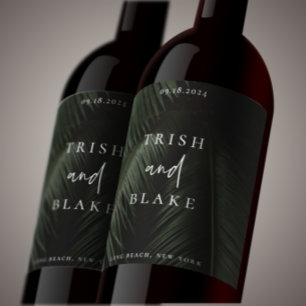 Rótulo De Garrafa De Cerveja Casamento de Tropics Moody