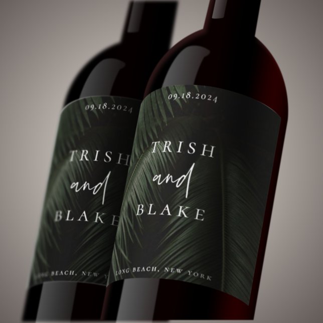 Rótulo De Garrafa De Cerveja Casamento de Tropics Moody (Criador carregado)