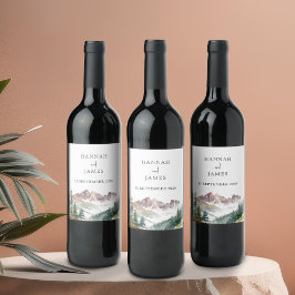 Rótulo De Garrafa De Cerveja Casamento Exterior Russo Por Aquarela Das Montanha