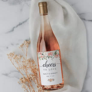 Rótulo De Garrafa De Cerveja Casamento floral ao amor dos plenos Verões