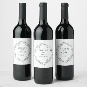 Rótulo De Garrafa De Cerveja Casamento Floral Francês Vintage Esmeralda Verde S