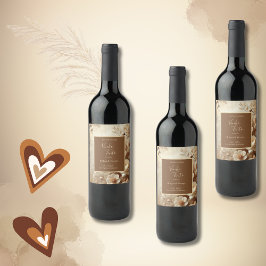 Rótulo De Garrafa De Cerveja Casamento Floral Romântico Dreamy