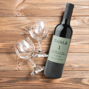 Rótulo De Garrafa De Cerveja Casamento Floral Verde de Swirl Sage Ornamentado E