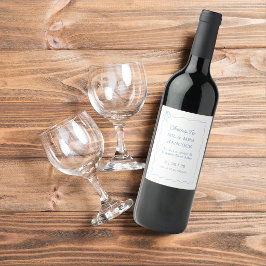 Rótulo De Garrafa De Cerveja Casamento Ilustrado Azul Desenhado à Mão Caprichos