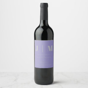 Rótulo De Garrafa De Cerveja Casamento Minimalista Lavanda Prata