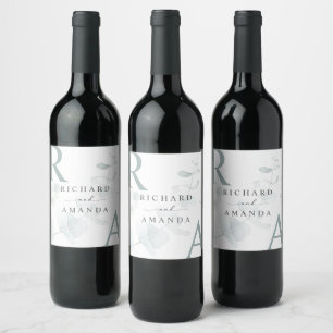 Rótulo De Garrafa De Cerveja Casamento Minimalista Moderno Elegante