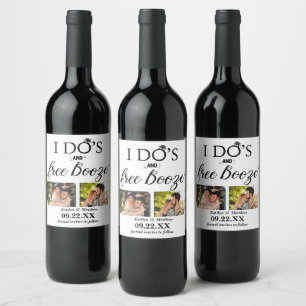 Rótulo De Garrafa De Cerveja Casamento Moderno de Booze Livre de I Do's Salve a