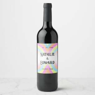 Rótulo De Garrafa De Cerveja Casamento moderno estético
