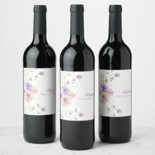 Rótulo De Garrafa De Cerveja Casamento no Jardim da Casa de Campo com Flores Si