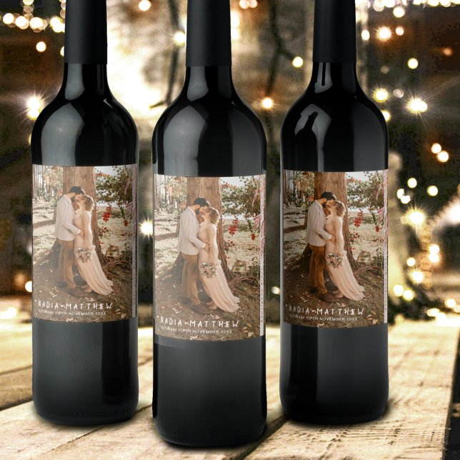 Rótulo De Garrafa De Cerveja Casamento outono de esboço de amora (Criador carregado)