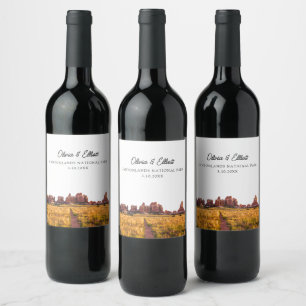 Rótulo De Garrafa De Cerveja Casamento Personalizado do Parque Nacional Canyonl