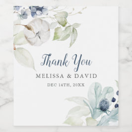 Rótulo De Garrafa De Cerveja Casamento Romântico de Tema de Inverno Obrigado St