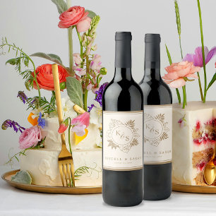 Rótulo De Garrafa De Cerveja Casamento Romântico em Verde Tropical