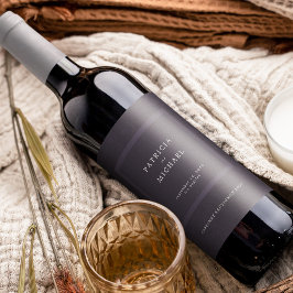 Rótulo De Garrafa De Cerveja Casamento roxo escuro simples, elegante, personali