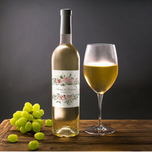 Rótulo De Garrafa De Cerveja Casamento Russo de Rosas Botânicas Fritas Florais