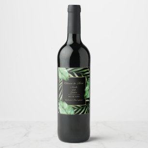 Rótulo De Garrafa De Cerveja Casamento tropical luxúria ou noivado das