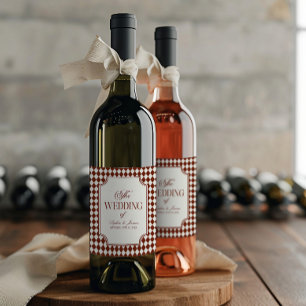 Rótulo De Garrafa De Cerveja Casamento Vintage Burgundy Luxuoso e Clássico