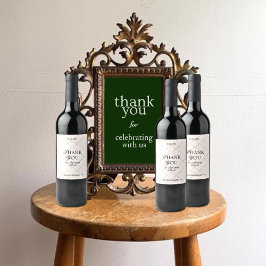 Rótulo De Garrafa De Cerveja Casamento vintage de Blush Elegante Obrigado