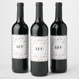 Rótulo De Garrafa De Cerveja Casamentos Boho Florais Aquarela Em Jardim de Fada