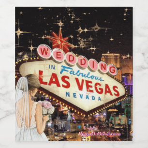 Rótulo De Garrafa De Cerveja Casamo-nos em Las Vegas