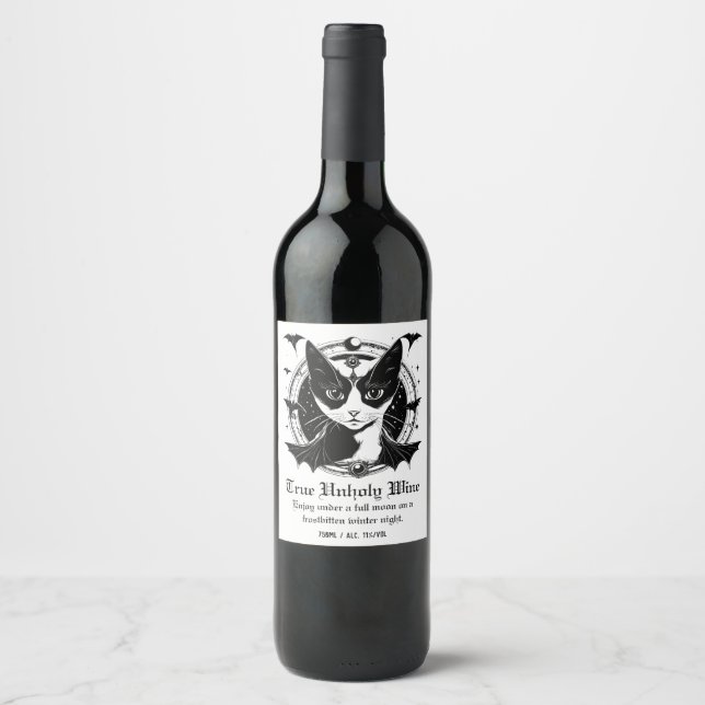 Rótulo De Garrafa De Cerveja Cat e Bats I (Frente)