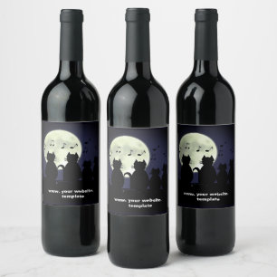 Rótulo De Garrafa De Cerveja caterwauling, gatos no luar. Personalize