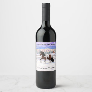 Rótulo De Garrafa De Cerveja Cavalo De Rascunho De Vanner Cigano Da Baía De Br