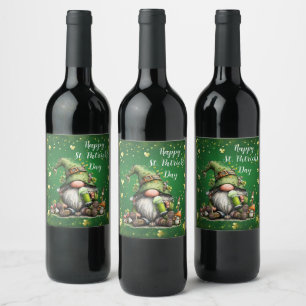 Rótulo De Garrafa De Cerveja Celebração Caprichosa de Gnomos do Dia de São Patr