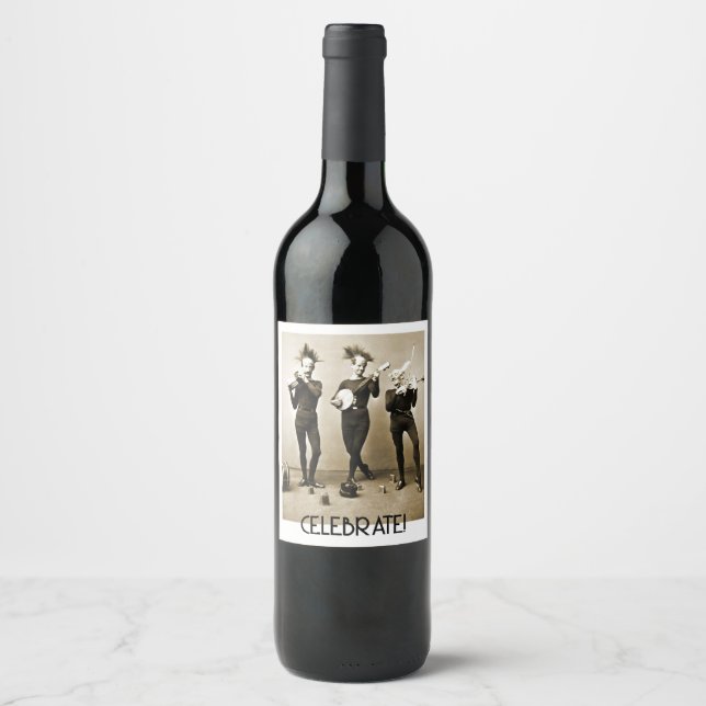 Rótulo De Garrafa De Cerveja Celebração de Músicos (Frente)