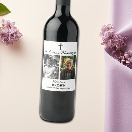 Rótulo De Garrafa De Cerveja Celebration Of Life 2 Photos Funeral White